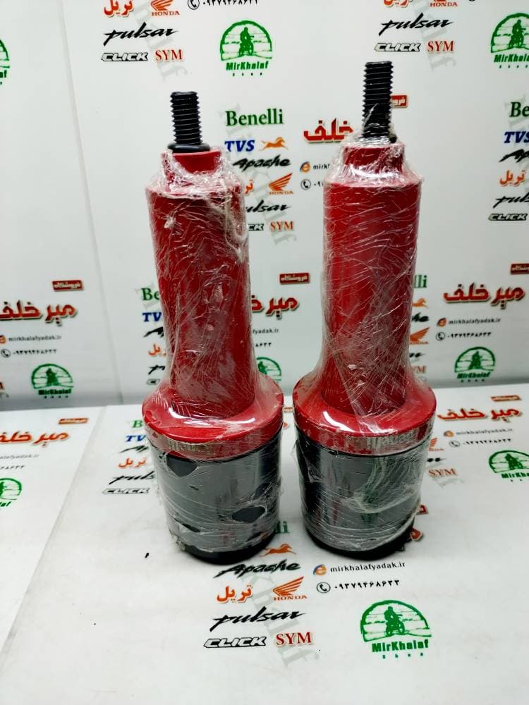 پروتکشن (محافظ) بغل شاسی موتور بنلی 180 پایه بسیار بلند قرمز (جفتی) (ارتفاع 16/5 سانتی متر)