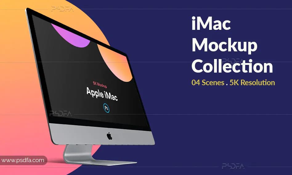 موکاپ آی مک پرو 2019 لایه باز – iMac Pro 2019 Mockup