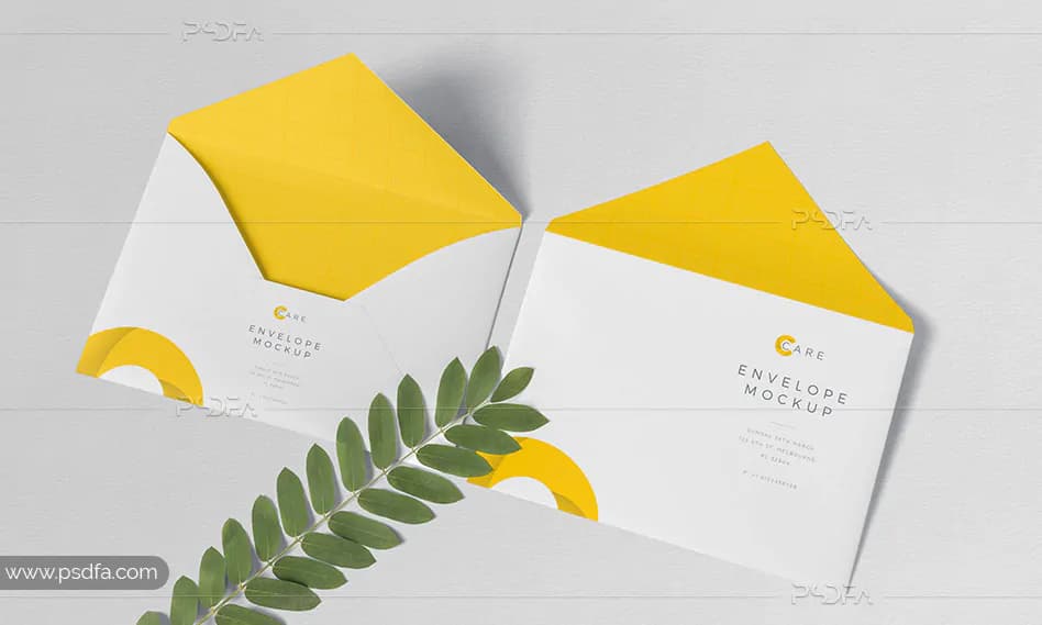 موکاپ پاکت نامه لایه باز C5 قابل ویرایش در فتوشاپ