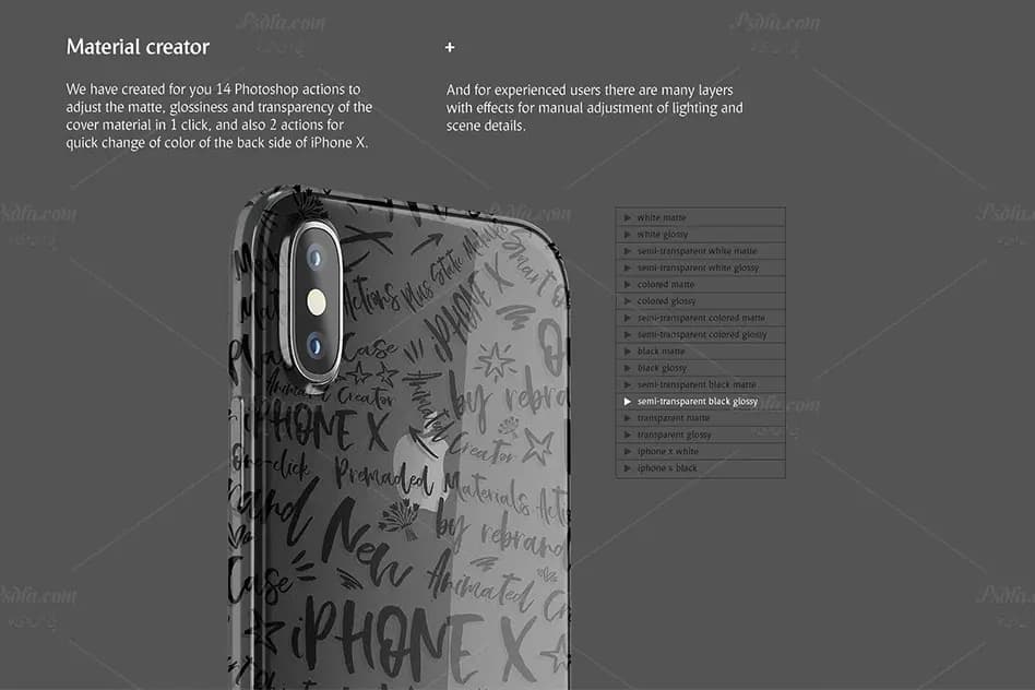 موکاپ قاب و کاور iPhone X متحرک (GIF, MP4) لایه باز برای فتوشاپ — تصویر ۲