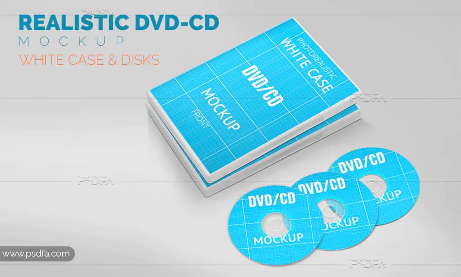 موکاپ قاب و جعبه CD و DVD لایه باز برای فتوشاپ