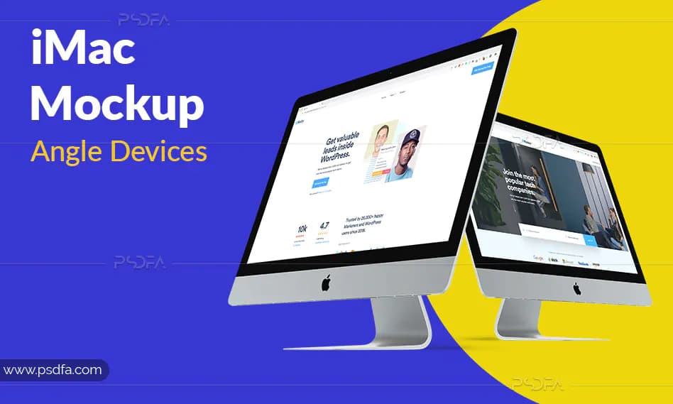 موکاپ و پیشنمایش iMac 2019 لایه باز برای فتوشاپ