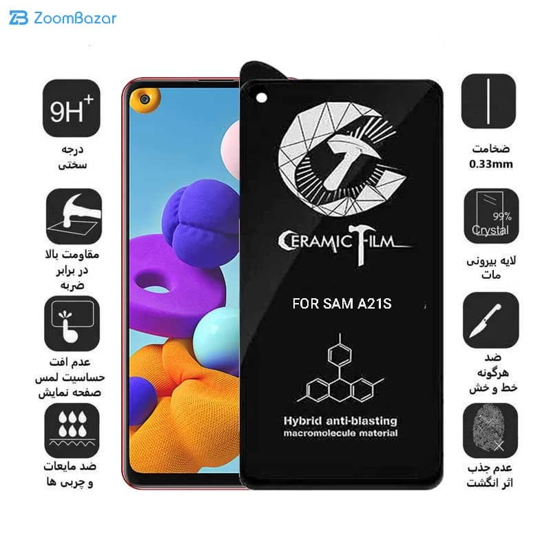 گلس مات اپیکوی مدل CR7-M مناسب برای گوشی موبایل سامسونگ Galaxy A21s — تصویر ۳
