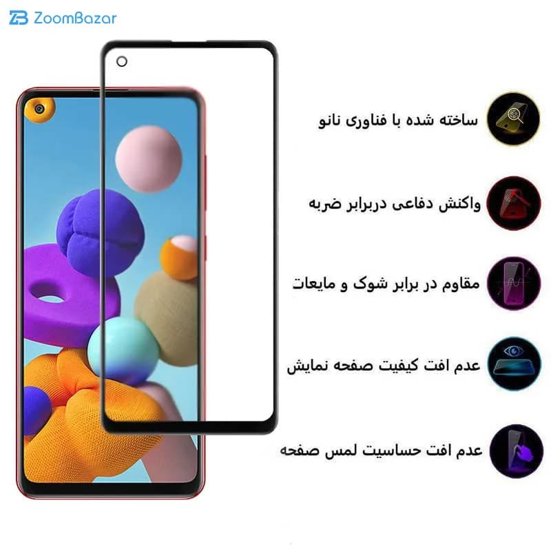 گلس مات اپیکوی مدل CR7-M مناسب برای گوشی موبایل سامسونگ Galaxy A21s — تصویر ۵