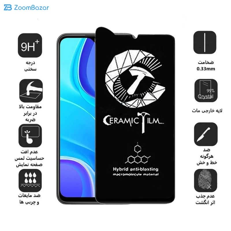 گلس مات اپیکوی مدل CR7-M مناسب برای گوشی موبایل شیائومی Redmi 9/ Redmi 9 Prime — تصویر ۳