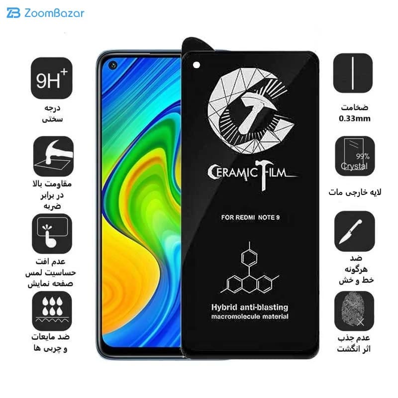 گلس مات اپیکوی مدل CR7-M مناسب برای گوشی موبایل شیائومی Redmi Note 9/ Redmi 10X 4G — تصویر ۳