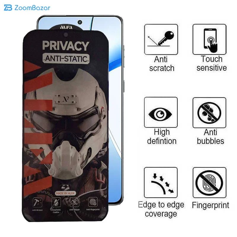 گلس پرایوسی اپیکوی مدل Alpha مناسب برای گوشی موبایل گوگل Pixel 8 Pro/ 7 Pro — تصویر ۳