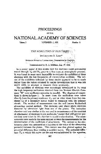 دانلود کتاب The Mobilities of Electrons in Air