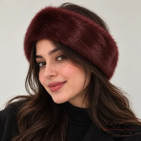 هدبند زنانه مدل روسی خزدار گوشتی کد 1185