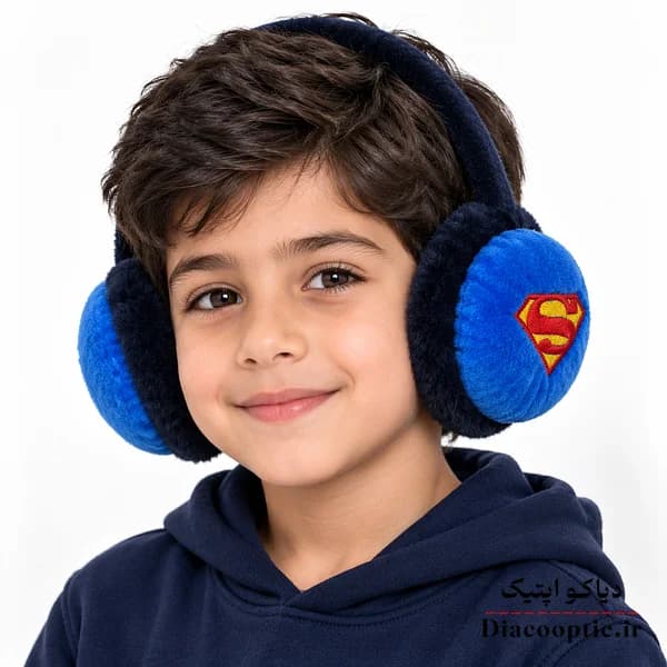 گوشگیر بچگانه خزدار عروسکی مدل سوپر من ک 74