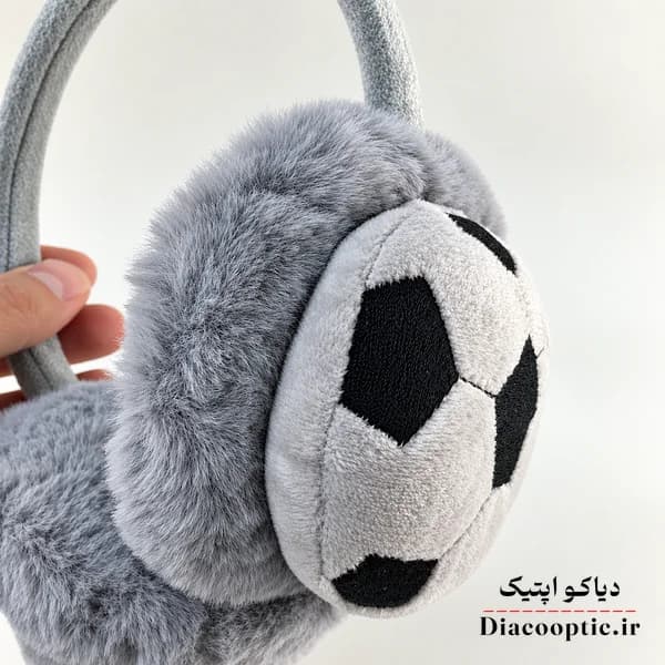 گوشگیر بچگانه خزدار عروسکی مدل توپی کد 72 — تصویر ۵