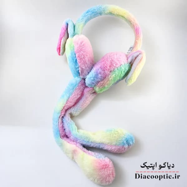 گوشگیر پمپی چراغ دار بچگانه بلند تمام خز کد 7010 — تصویر ۲