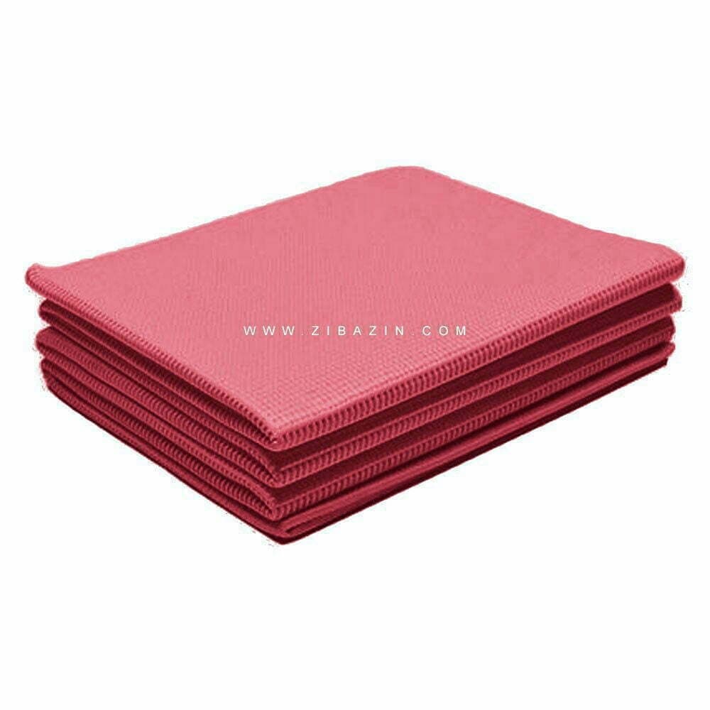 مت یوگا و پیلاتس (PVC) تاشو : سرخآبی + کاور رایگان