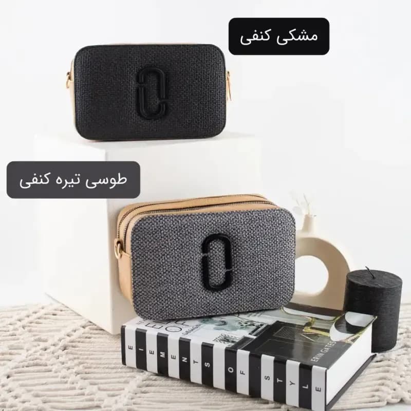 کیف پاسپورتی چرم مصنوعی اسپرت و روزمره دارای بند بلند و دو جیب بیرونی — تصویر ۸