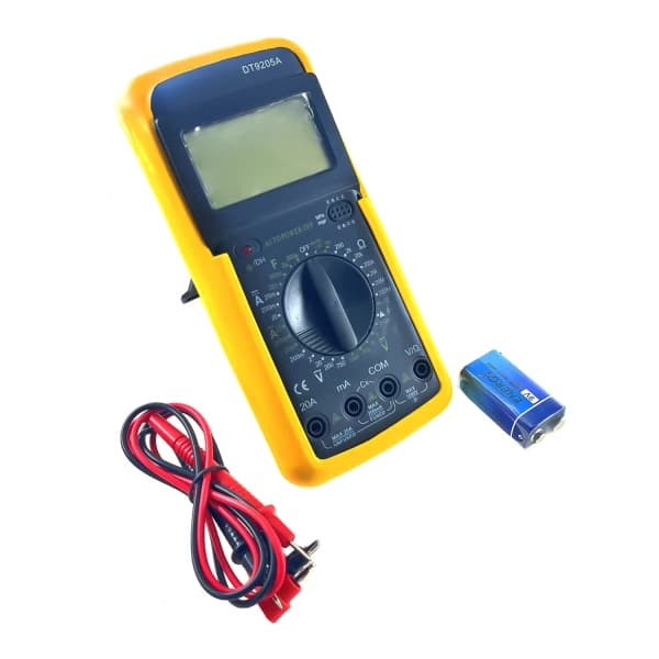مولتی متر دیجیتال DT9205A به همراه باتری کتابی