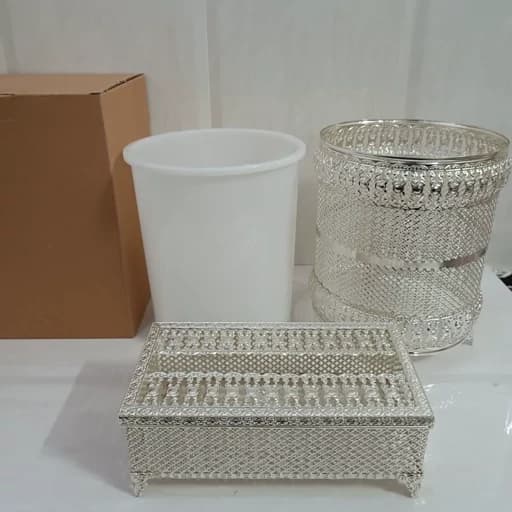 سطل و جا دستمال کاغذی مبلمان اورلین مدل 980899