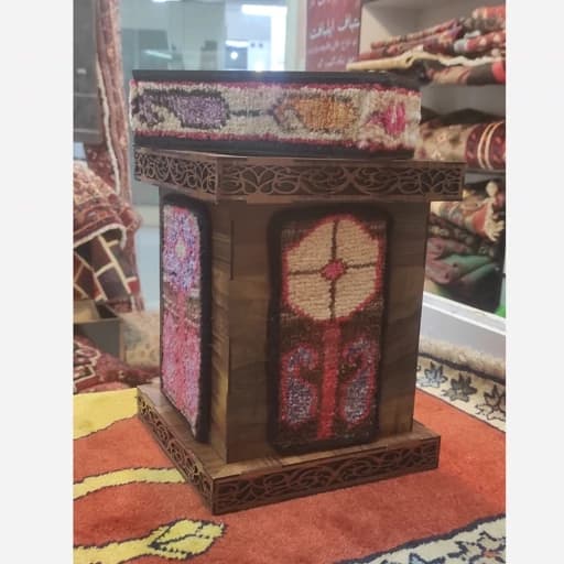 جای دستمال کاغذی و سطل زباله با فرش دستباف مبلمان اورلین مدل 980896