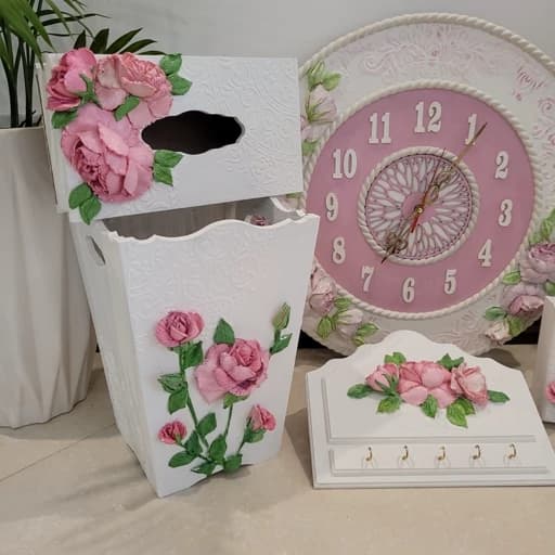 ست جا دستمال و سطل زباله مبلمان اورلین مدل 980870