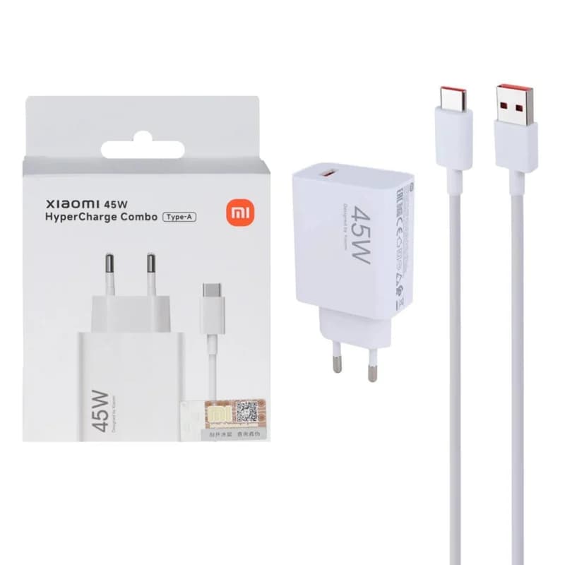 شارژر دیواری فست تک پورت Xiaomi مدل MDY-12-EH 45W به همراه کابل شارژ Type-C – سفید – MMX (اصل چین) — تصویر ۲