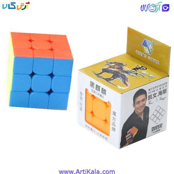 روبیک 3*3 خود رنگ بلک یونی کورن یوکسین
