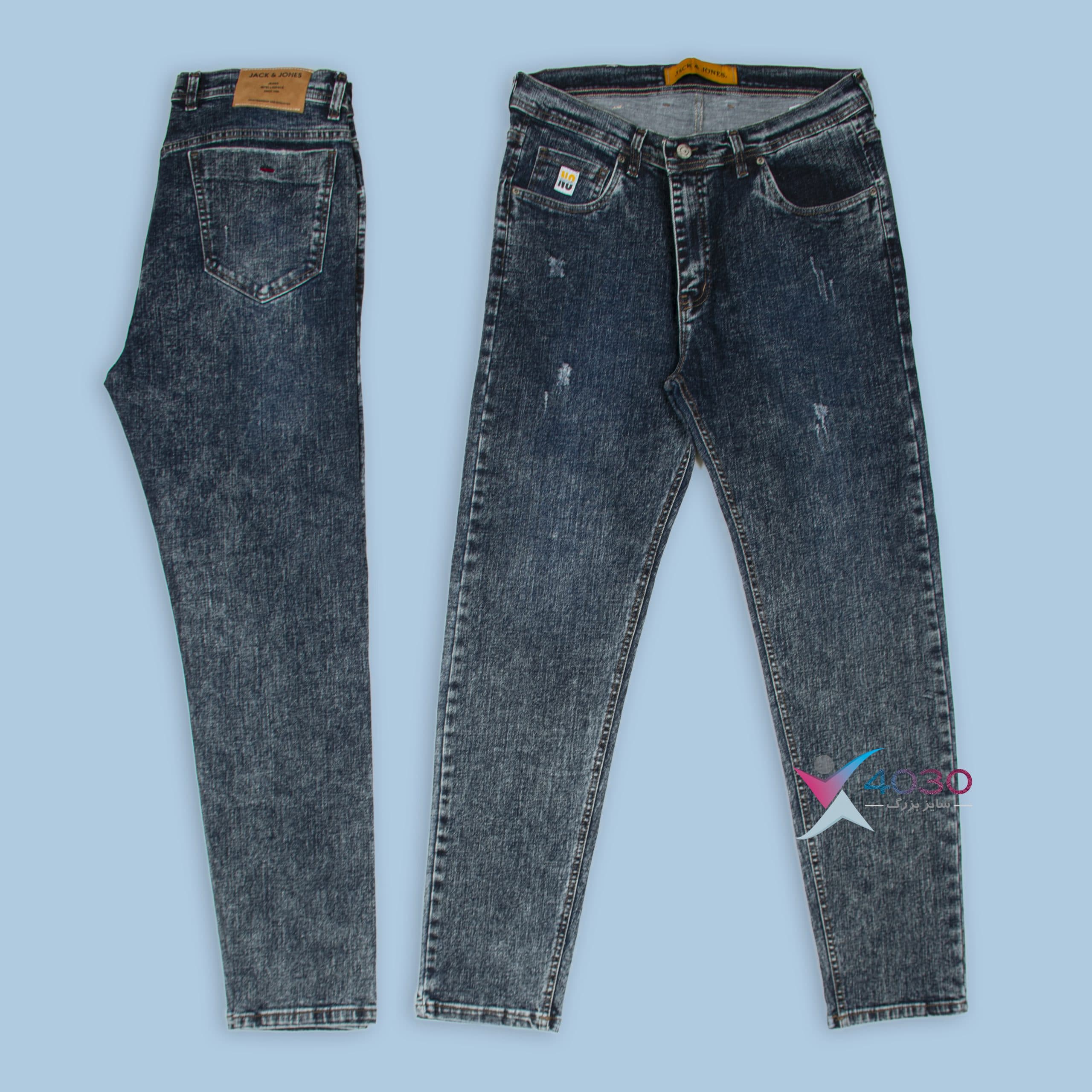 شلوار جین navy blue اورجینال سایزبزرگ ( 4352 )