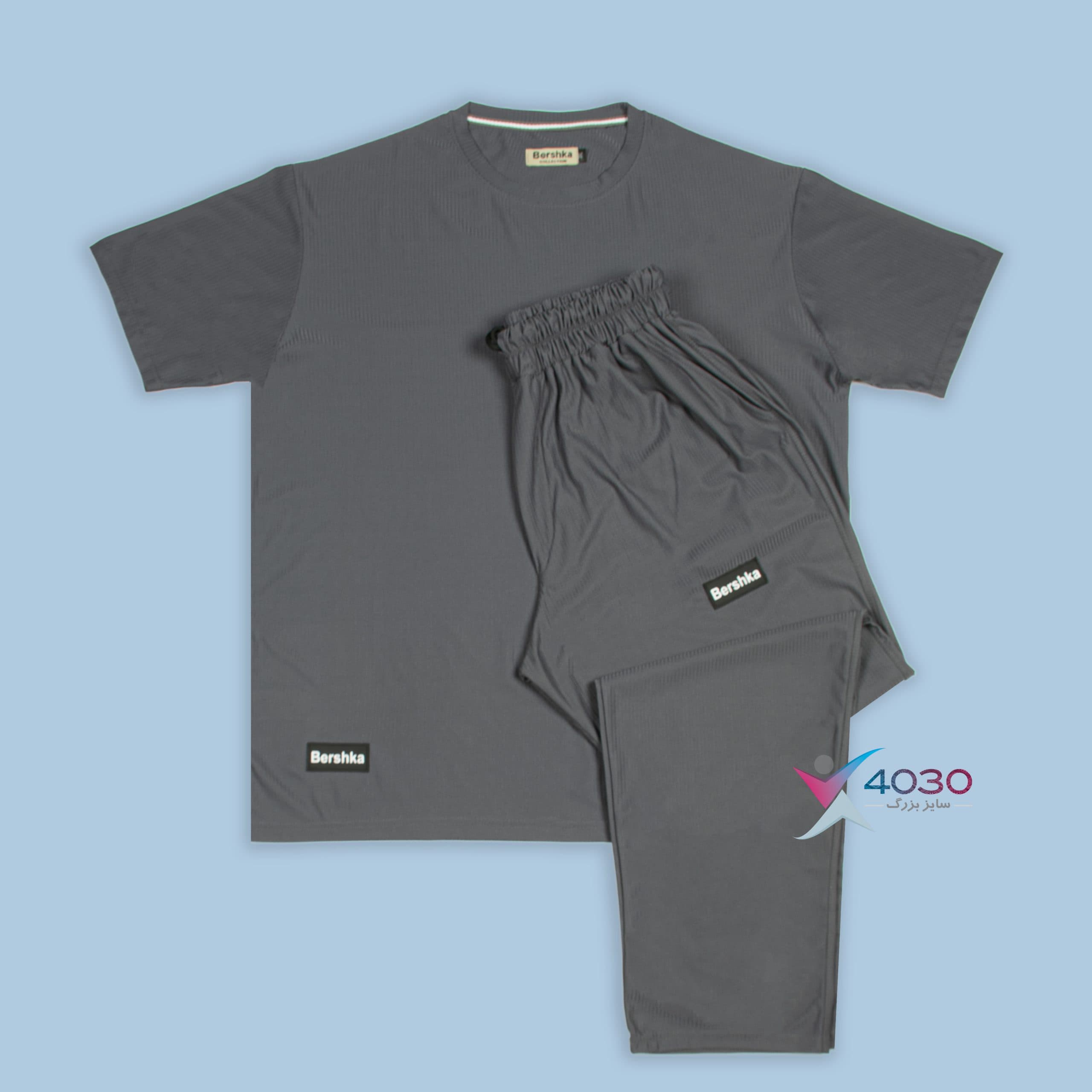 ست تیشرت و شلوار Bershka سایزبزرگ ( 8119 )