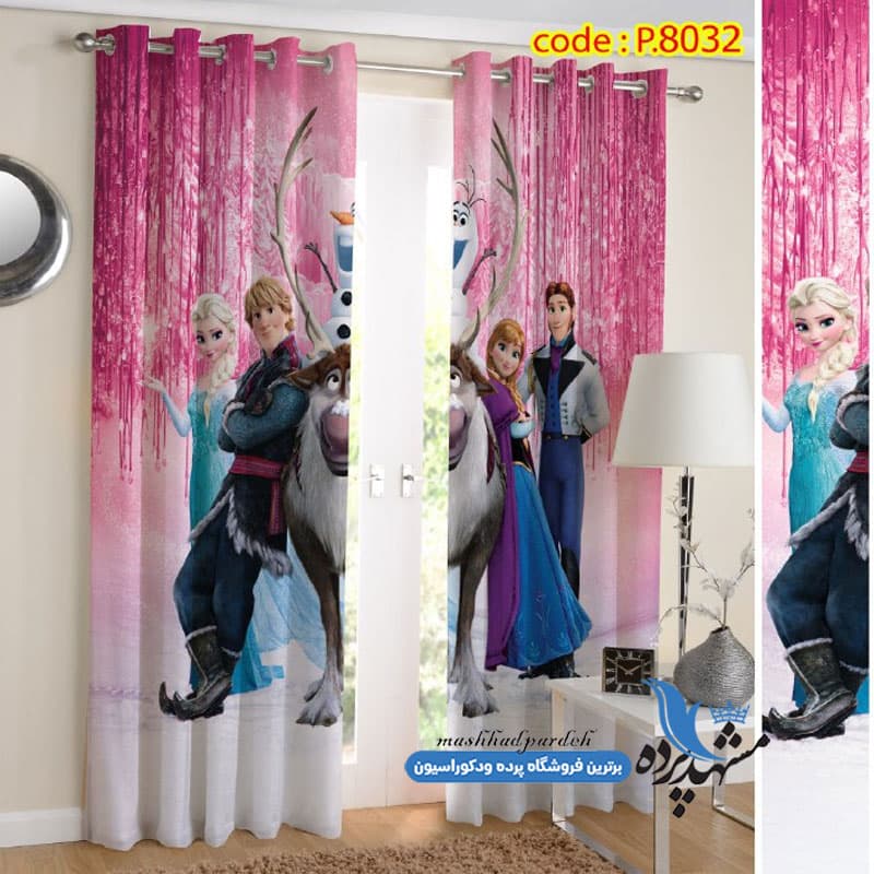 پرده پانچ کودکانه طرح آنا و آلسا کد P8032