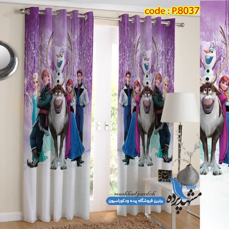 پرده پانچ کودکانه طرح آنا و آلسا کد P8037