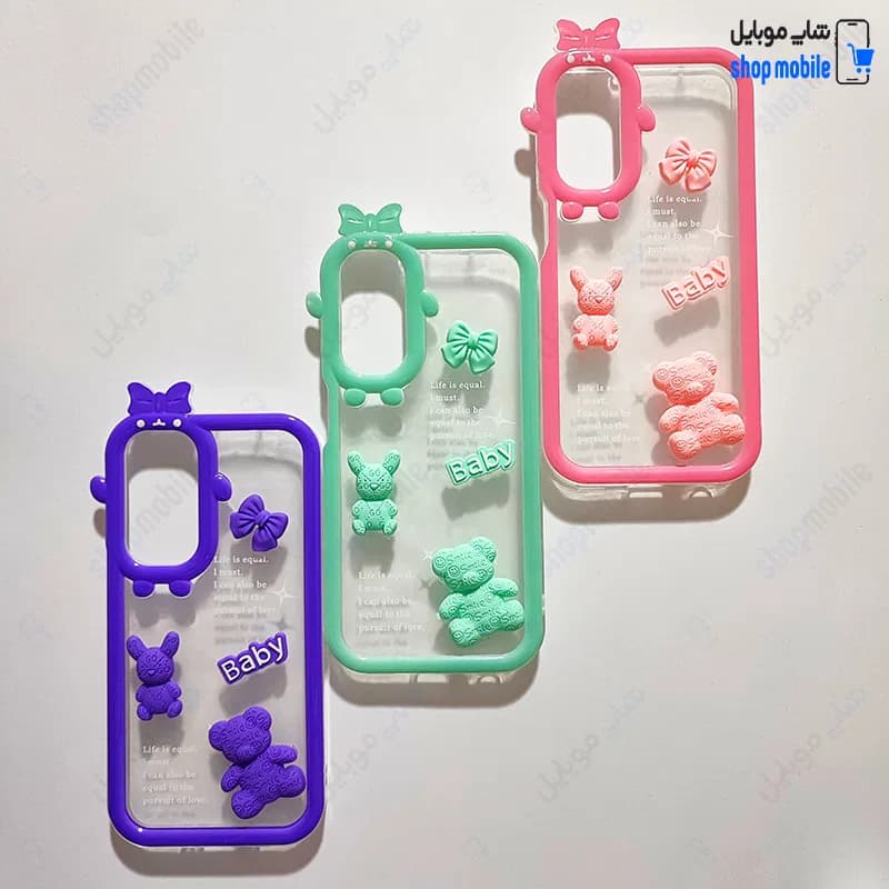 قاب گوشی عروسکی شفاف Baby برجسته