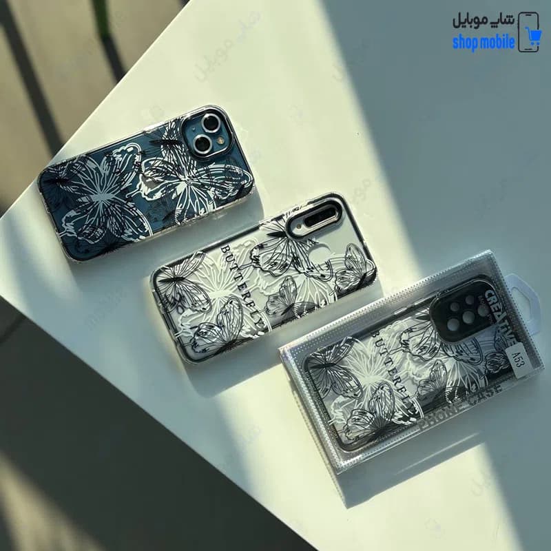 قاب گوشی پروانه ای شفاف