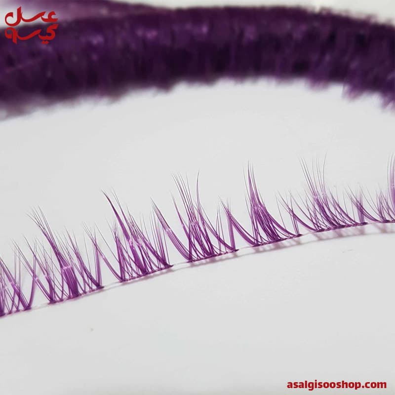 مژه ریسه ای ( ریلی ) فیشر رنگی سایز 14 / کد 1413