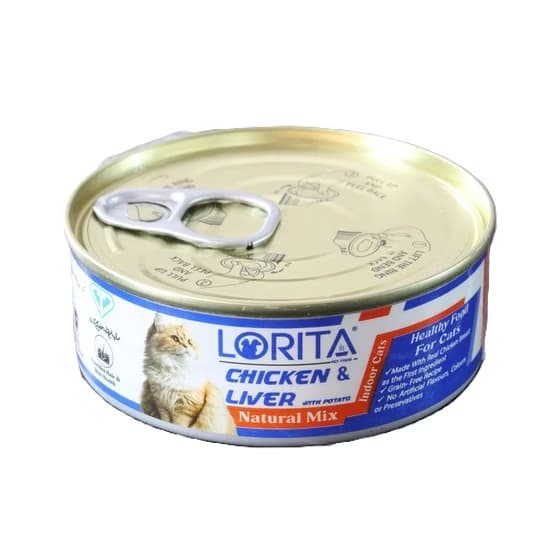 کنسرو گربه لوریتا | Lorita فیله نچرال مرغ و جگر مرغ 90 گرمی