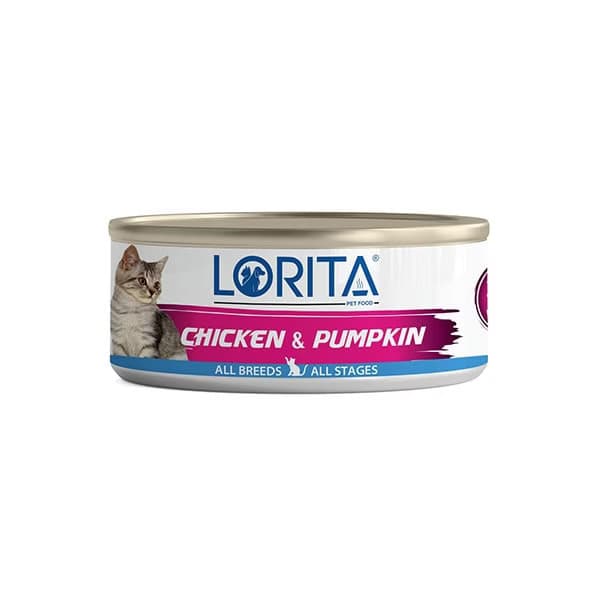 کنسرو گربه لوریتا | Lorita فیله نچرال مرغ و کدو حلوایی 90 گرمی
