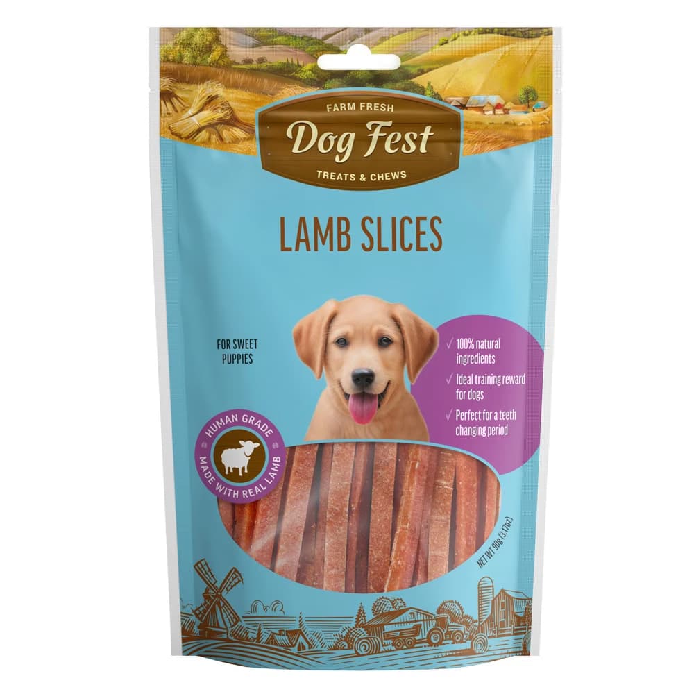 تشویقی نواری سگ داگ فست | Dog Fest گوشت بره 90 گرم