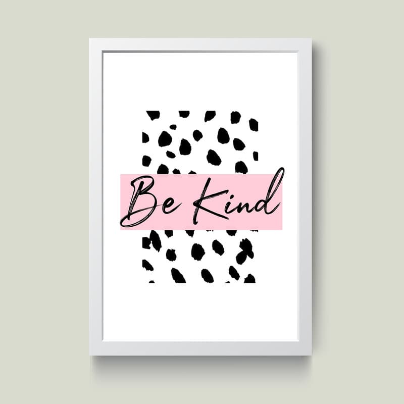 تابلو مدل مینیمال Be Kind کد S1511-w