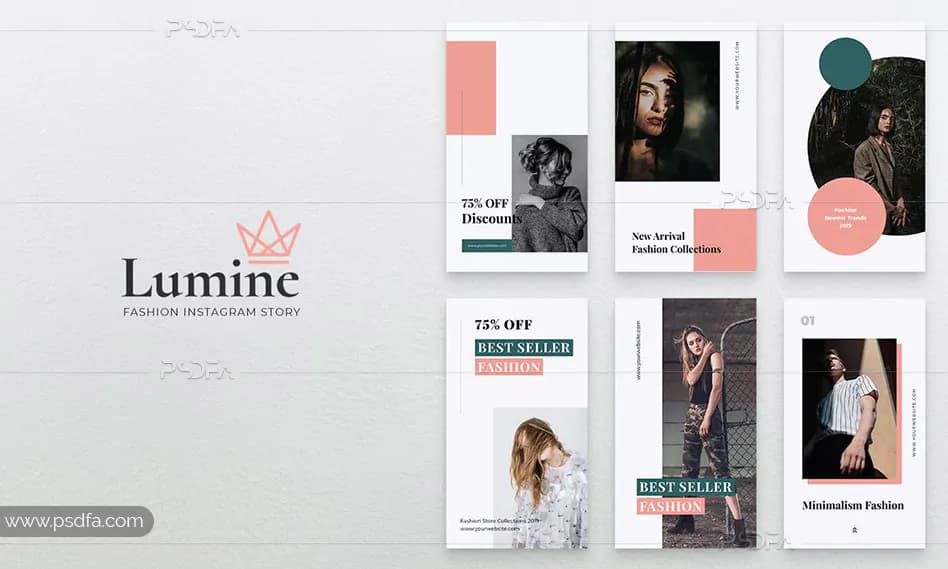 قالب لایه باز استوری اینستاگرام فشن ، مد و لباس برای فتوشاپ