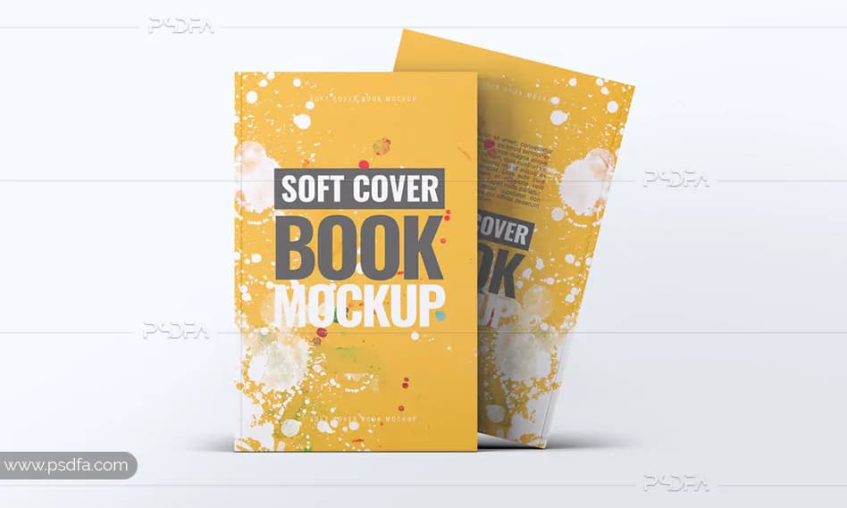 قالب لایه باز موکاپ جلد و کاور کتاب قابل ویرایش در فتوشاپ
