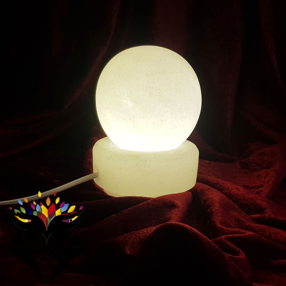 چراغ خواب سنگ نمک طرح گوی ST3011