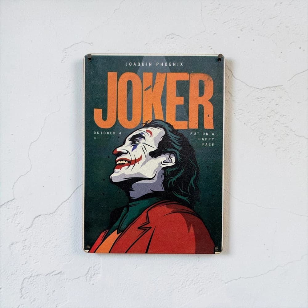 تابلو چوبی طرح joker سایز 20×15