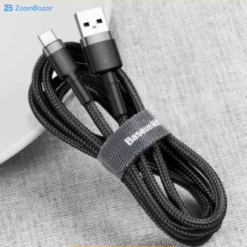 کابل تبدیل USB به USB-C باسئوس مدل CAFULE CATKLF-BG1 طول 1 متر — تصویر ۴