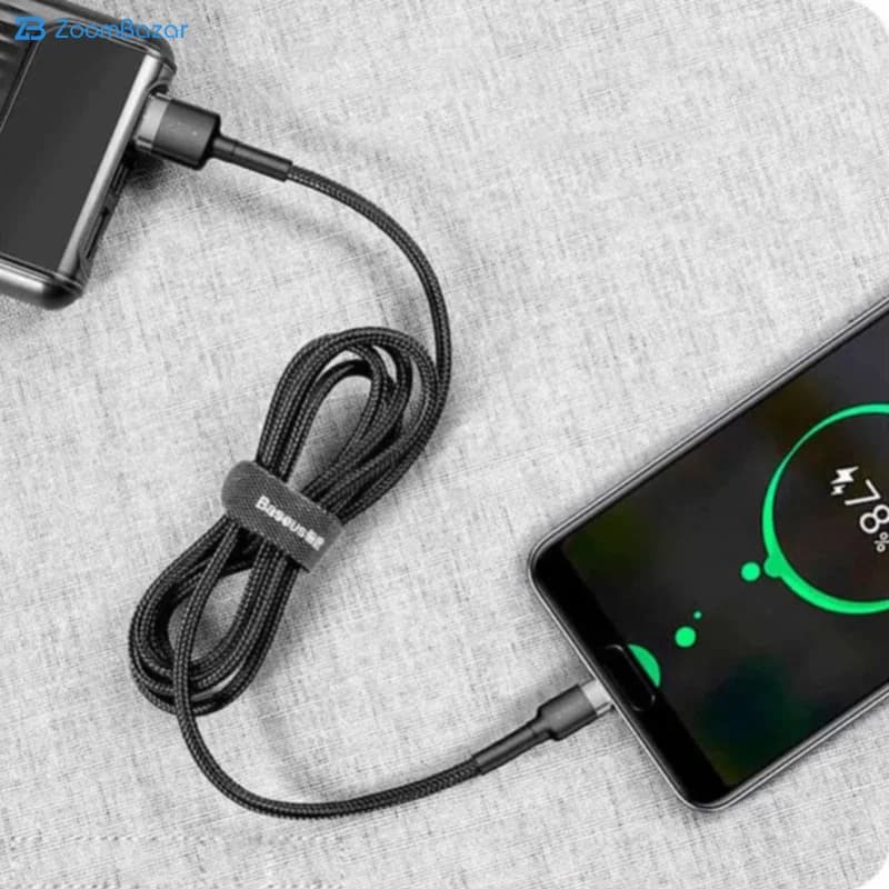 کابل تبدیل USB به USB-C باسئوس مدل CAFULE CATKLF-BG1 طول 1 متر — تصویر ۵