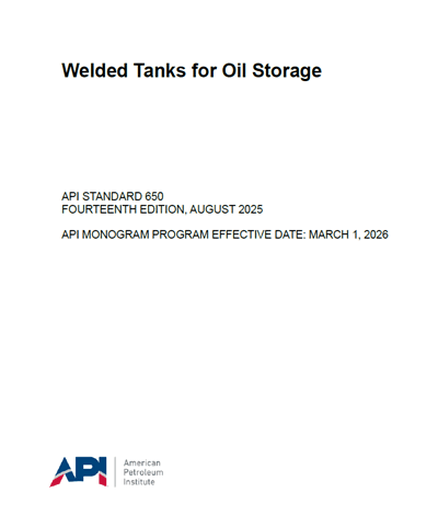 API 650- Welded Tank for Oil Storage- استاندارد مخازن ذخیره اتمسفری