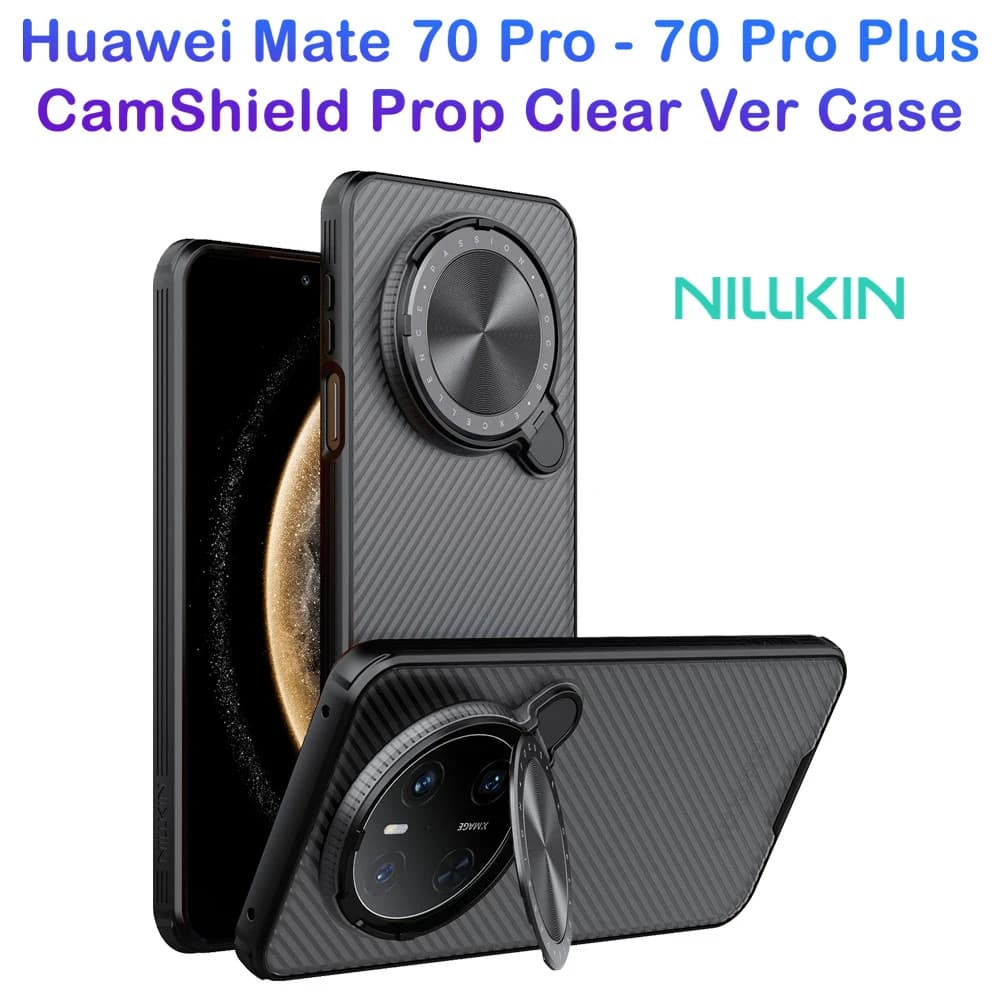 گارد نیمه شفاف کمرا استند Huawei Mate 70 مارک نیلکین مدل Camshield Prop Clear — تصویر ۸