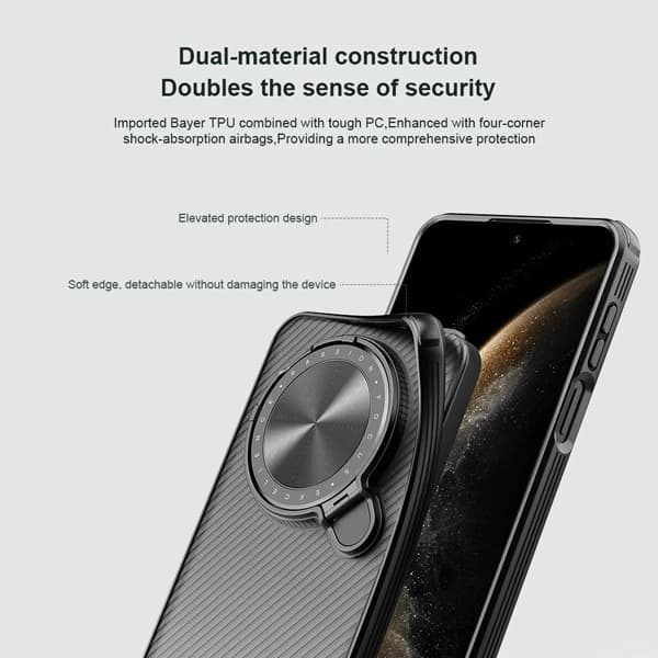 گارد نیمه شفاف کمرا استند Huawei Mate 70 مارک نیلکین مدل Camshield Prop Clear — تصویر ۷