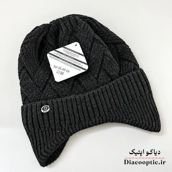 کلاه تک مردانه خزدار مدل بافتنی کد 1252 — تصویر ۶