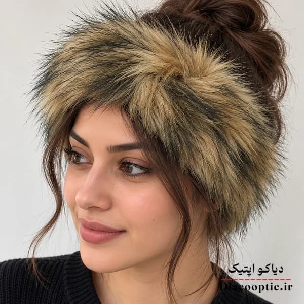 هدبند زنانه مدل روسی خزدار گوشتی درجه یک کد 75