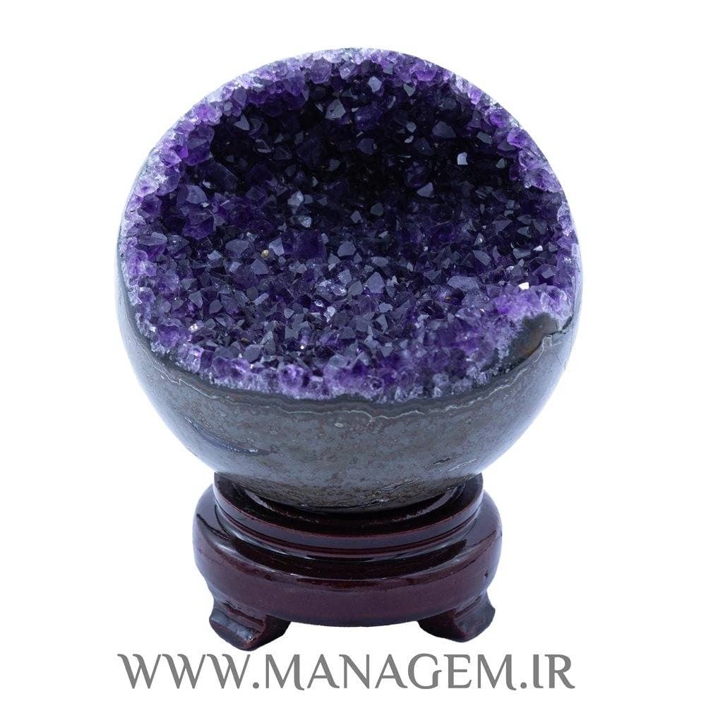 گوی سنگ آمیتیست خندان