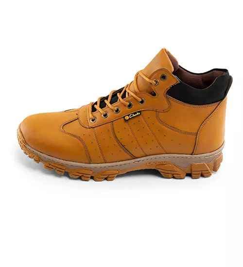 کفش ساقدار مردانه عسلی Clarks بند دار 40743