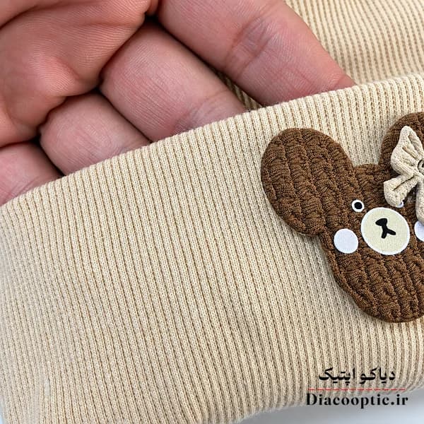 کلاه تک نوزادی خزدار تریکو کش بافت عروسکی کد 1250 — تصویر ۶