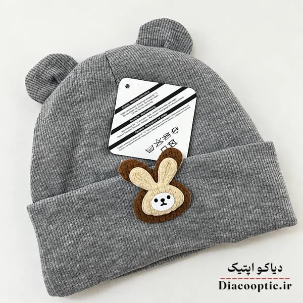 کلاه تک نوزادی خزدار تریکو کش بافت عروسکی کد 1250 — تصویر ۷